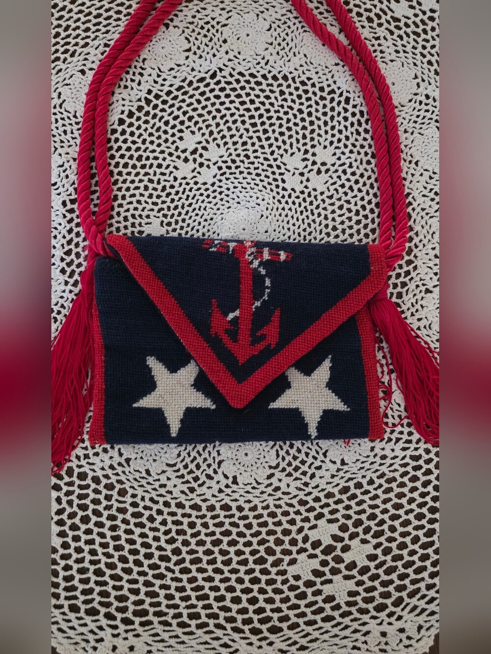 Vintage Nautical Hand-made Shoulder Bag, Stars⭐️⭐️